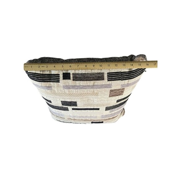 Set of 2 Modern Geometric 16" Throw Pillows Neutral‎ Textured Fabric Home Decor - Picture 6 of 7